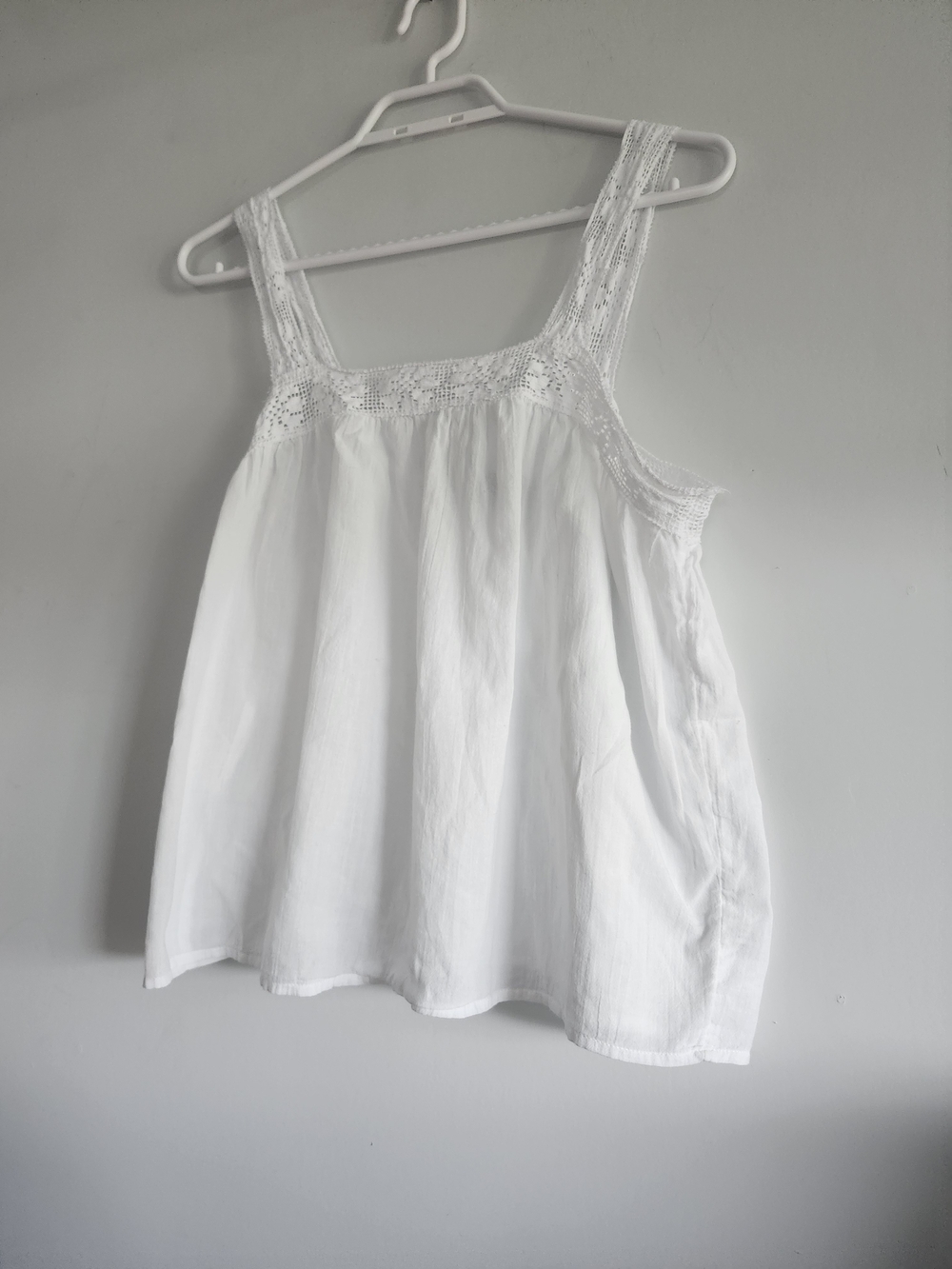 Aerie 100% Cotton Babydoll Top | Crochet Lace | Medium | Boho